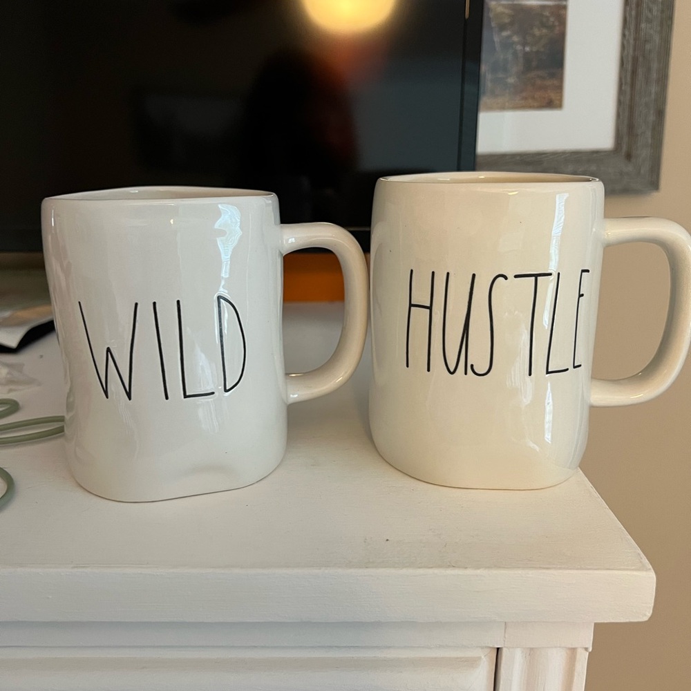 Rae Dunn Cream Mugs - Wild & Hustle